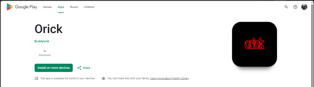 Google Play Store Listing